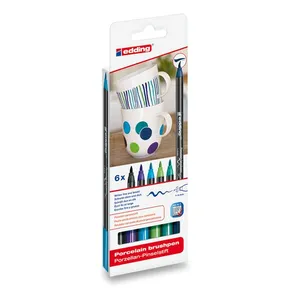 Marker Edding Porzellan 4200 Blautöne, 6 Stk